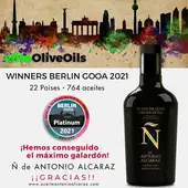 Aceite Ñ de Antonio Alcaraz premio Platinum en Berlín. Aceite Ñ de Antonio Alcaraz premio Platinum en Berlín.