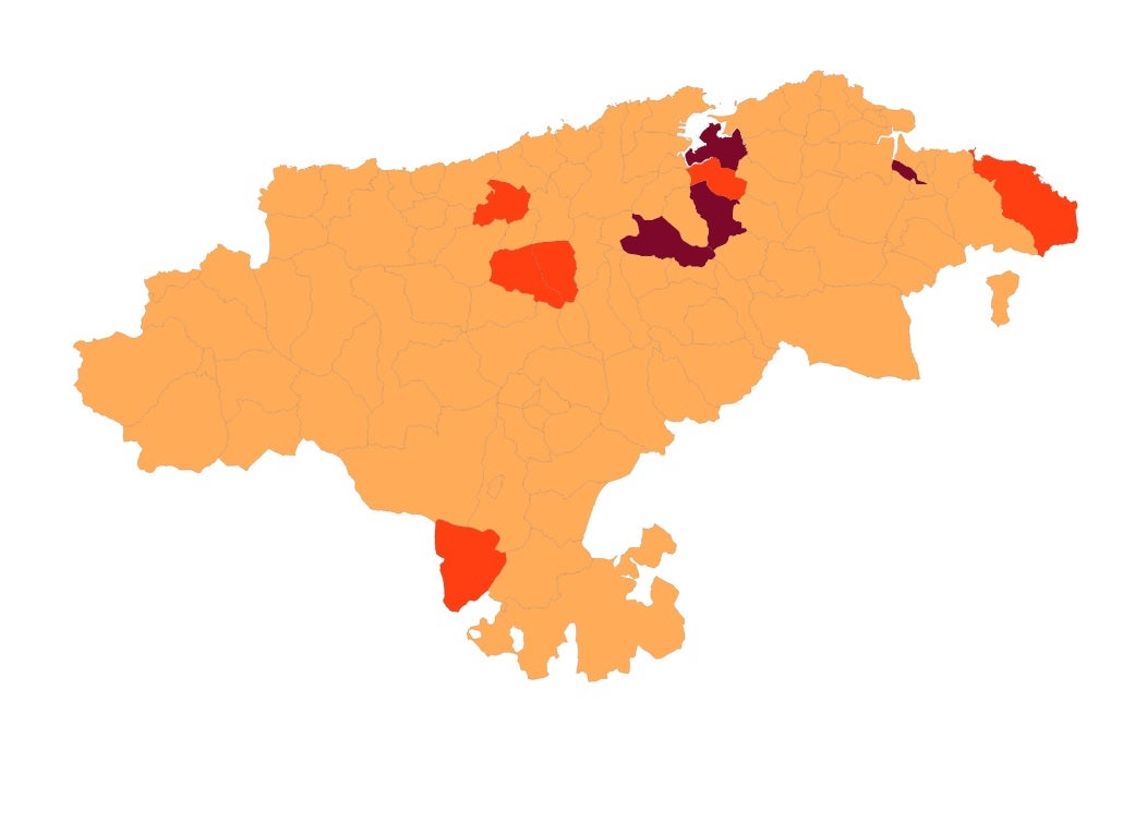 ¿En qué nivel sanitario se encuentra cada municipio de Cantabria? ¿En qué nivel sanitario se encuentra cada municipio de Cantabria?