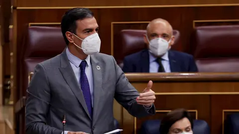 Pedro Sánchez, durante la sesión de control al Gobierno en el Congreso de los Diputados Pedro Sánchez, durante la sesión de control al Gobierno en el Congreso de los Diputados