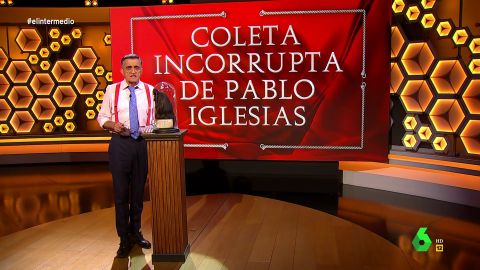 El Intermedio (12-05-21) Wyoming presenta en plat&oacute; "la coleta incorrupta de Pablo Iglesias": "&iexcl;Admiremos la reliquia, no sab&eacute;is lo que me ha costado!"