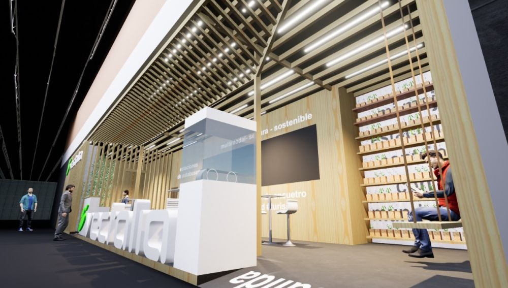 Un prototipo del espacio de Vectalia que simula una estación de autobuses 