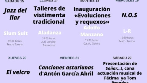 Cangas del Narcea celebra su XII Sumana de las Ḷḷetras Asturianas con conciertos, teatro, poes&iacute;a y exposiciones 