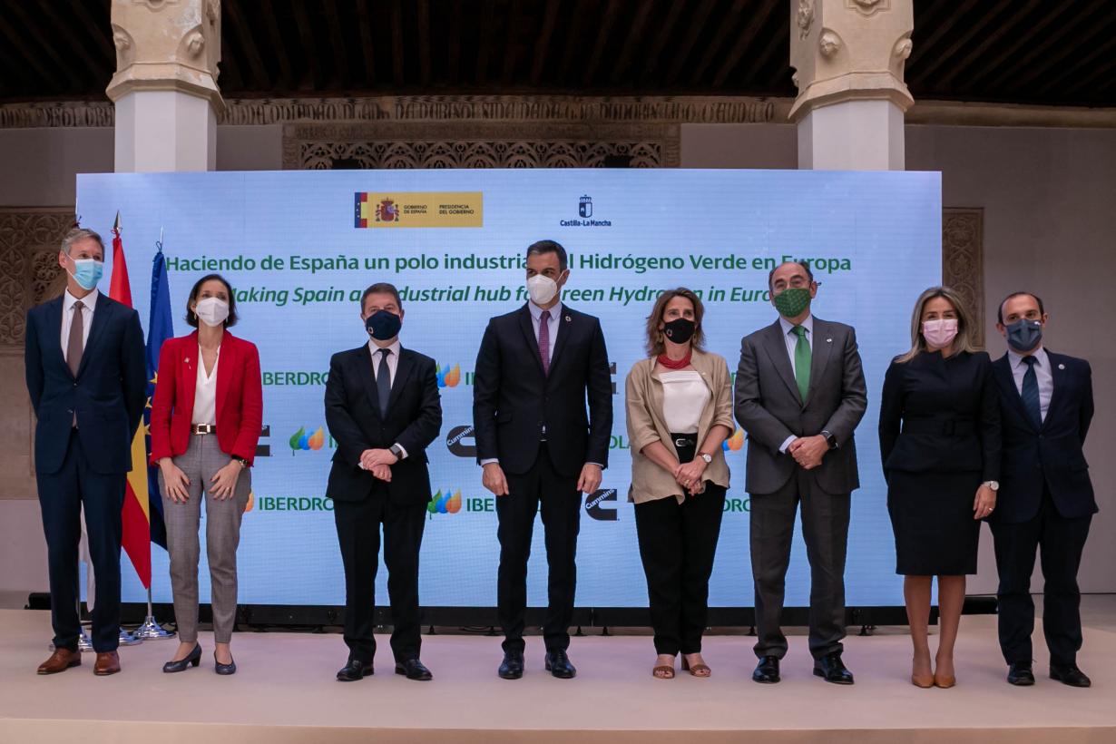 Pedro Sánchez apuesta en Toledo por colocar a España como principal productor de hidrógeno de la UE Pedro Sánchez apuesta en Toledo por colocar a España como principal productor de hidrógeno de la UE