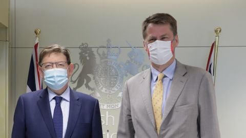 Ximo Puig y el embajador del Reino Unido