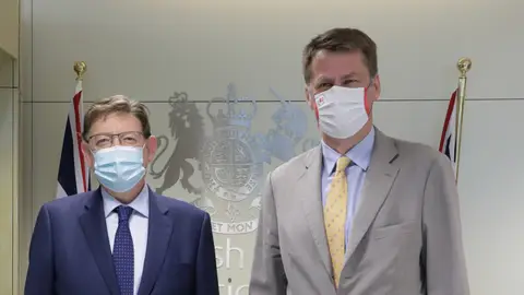 Ximo Puig y el embajador del Reino Unido Ximo Puig y el embajador del Reino Unido