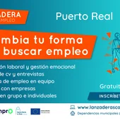 Cartel de la nueva lanzadera de empleo en Puerto Real Cartel de la nueva lanzadera de empleo en Puerto Real