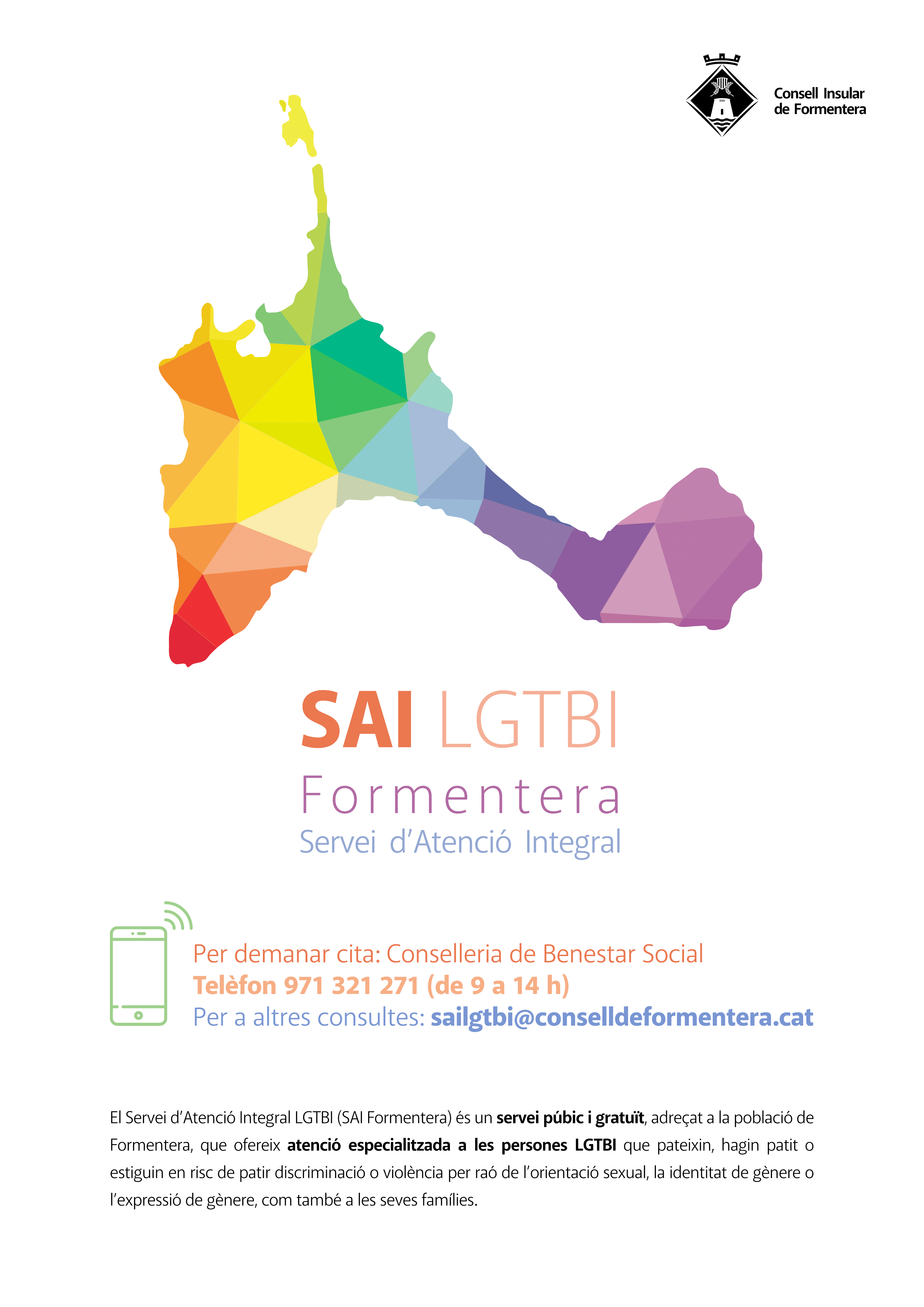 Formentera pone en marcha el Servicio de Atención Integral para prevenir la LGTBIfobia Formentera pone en marcha el Servicio de Atención Integral para prevenir la LGTBIfobia