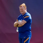 Ronald Koeman en un entrenamiento del Barcelona Ronald Koeman en un entrenamiento del Barcelona
