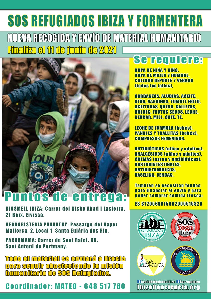 Arranca en Ibiza una nueva campaña de ayuda a los refugiados de Grecia Arranca en Ibiza una nueva campaña de ayuda a los refugiados de Grecia
