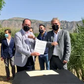 El convenio se inició en el año 2013, culminándose en la pasada legislatura, con la plantación de 355 especies de palmeras El convenio se inició en el año 2013, culminándose en la pasada legislatura, con la plantación de 355 especies de palmeras