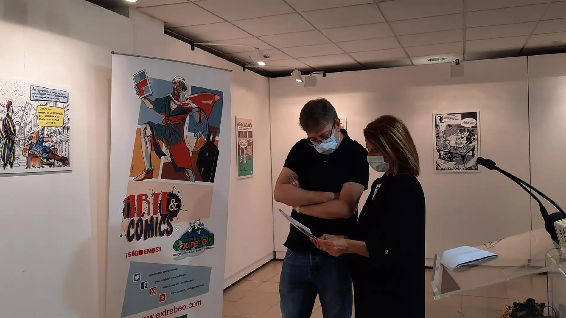 Una exposición muestra en Badajoz la relación entre el cómic y el arte