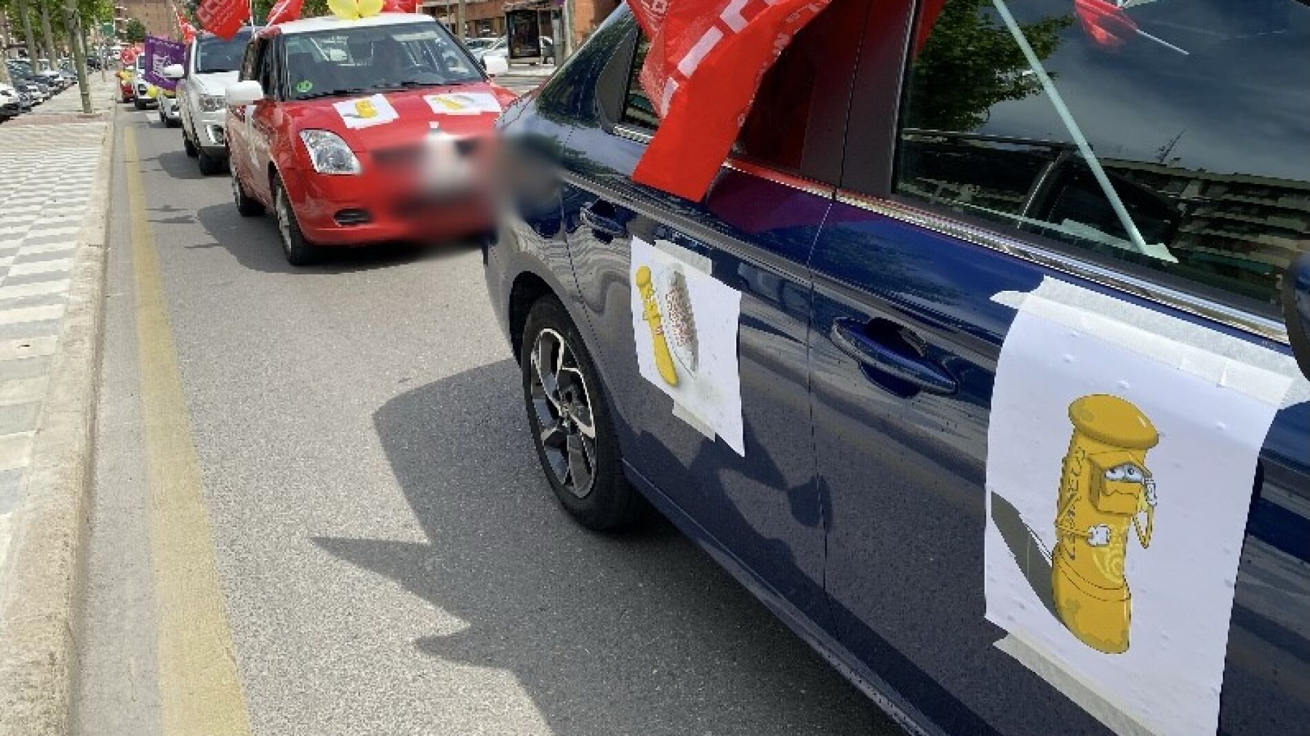 Caravana de protesta en Cuenca contra el