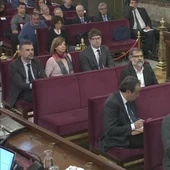 Imatge dels processats durant el judici de l’1 d’octubre al Suprem. Imatge dels processats durant el judici de l’1 d’octubre al Suprem.
