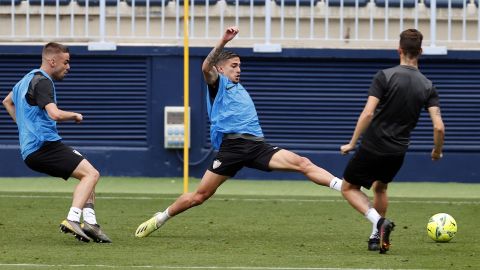 Cristo en el entrenamiento del Málaga CF