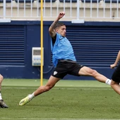 Cristo en el entrenamiento del Málaga CF Cristo en el entrenamiento del Málaga CF