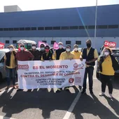 Trabajadores de Correos en una concentración Trabajadores de Correos en una concentración