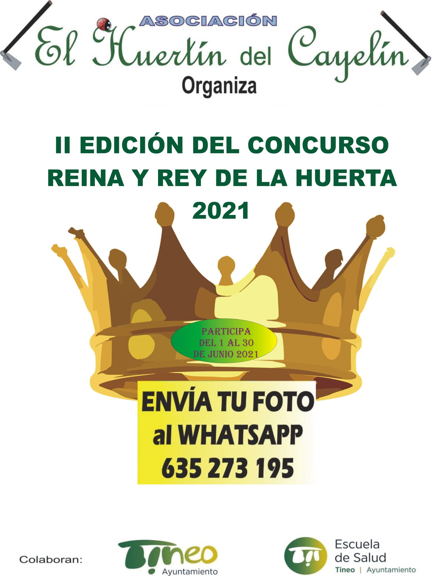Se convoca el concurso Reina y Rey de la huerta 2021 Se convoca el concurso Reina y Rey de la huerta 2021