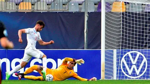 Puado antes de marcar el segundo ante Croacia Puado antes de marcar el segundo ante Croacia