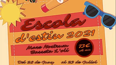 Cartel Escoles d'Estiu La Vila 2021 Deportes