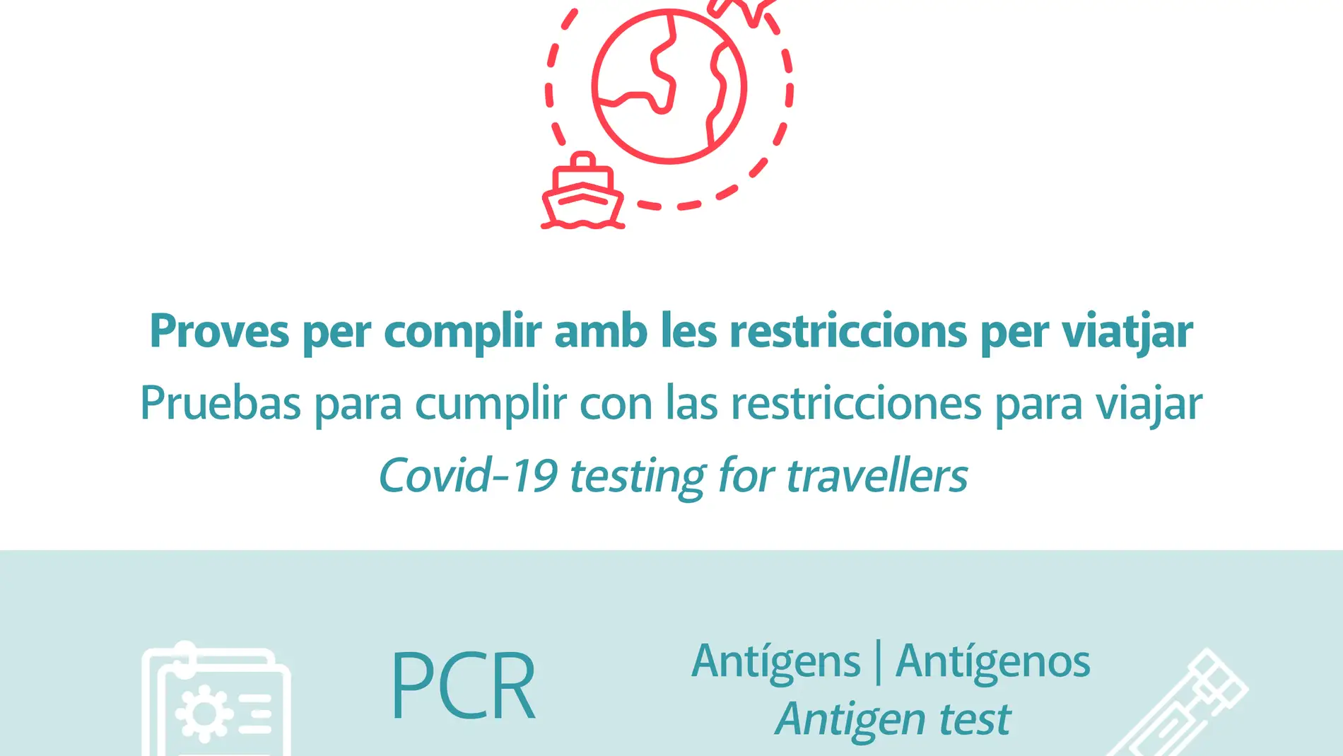 Formentera crea en su web un apartado con información sobre las pruebas de Covid necesarias para viajar