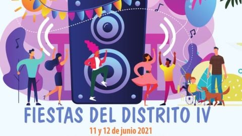 Cartel Fiestas del Distrito IV de Alcal&aacute; de Henares