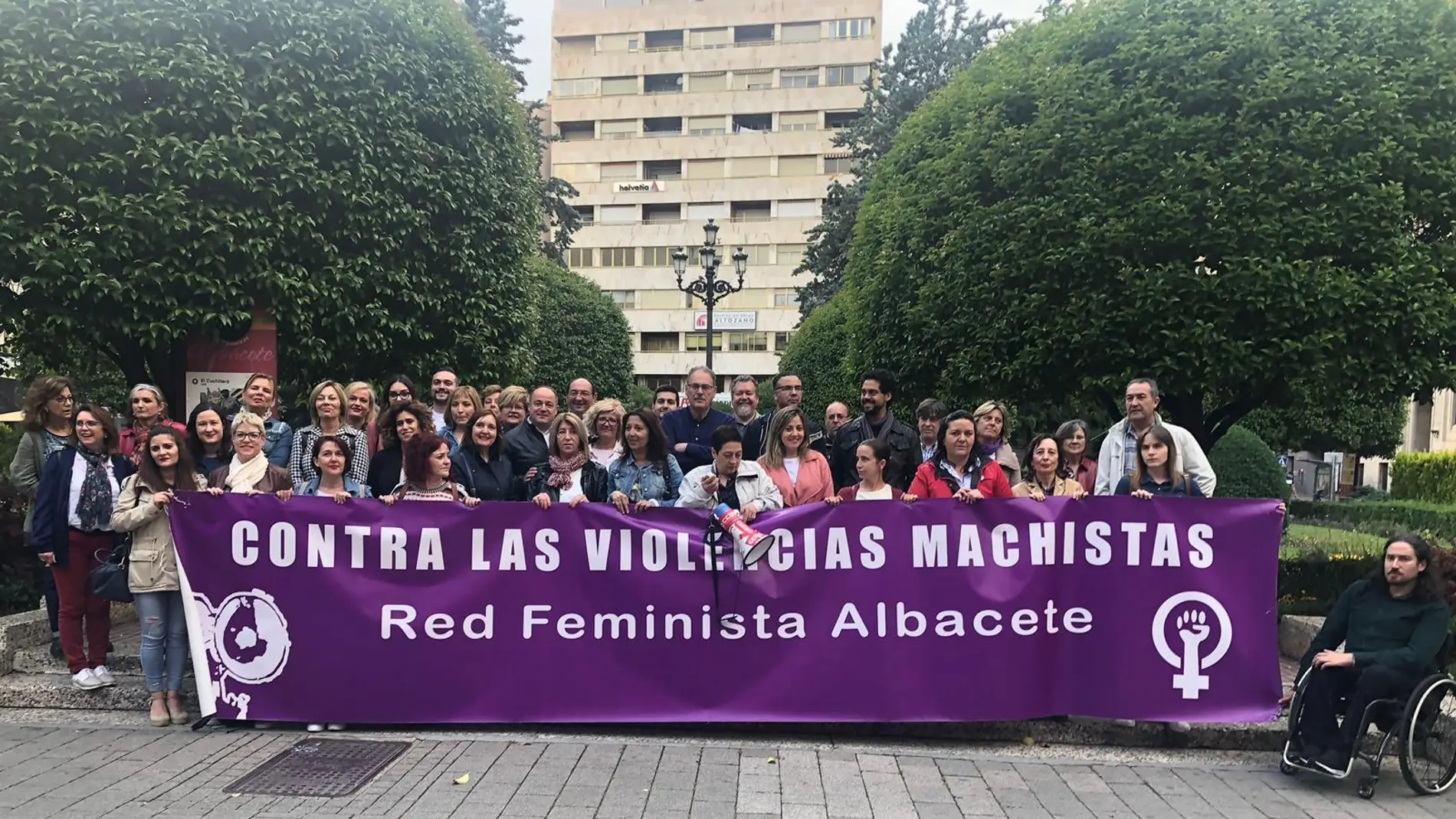 Imagen de archivo de una manifestación de la Red Feminista en la plaza del Altozano en Albacete