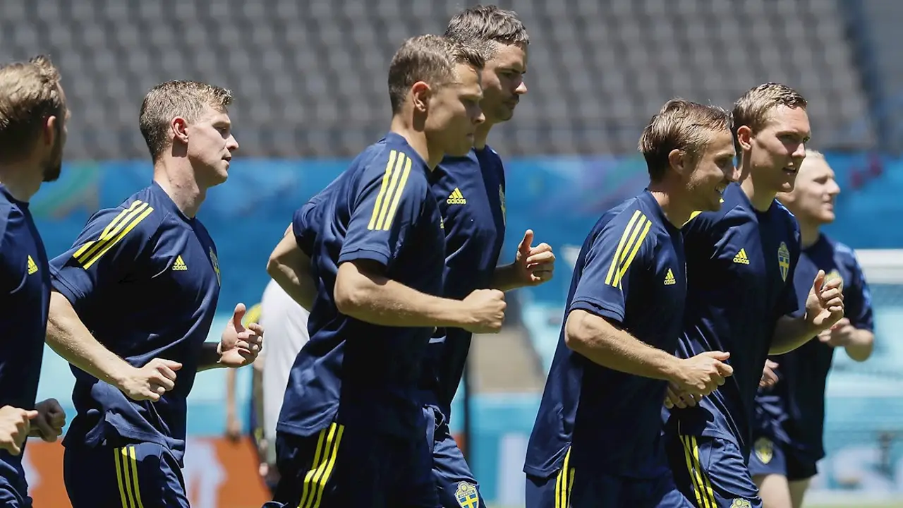 Entrenamiento de los jugadores de la Selección de Suecia Entrenamiento de los jugadores de la Selección de Suecia