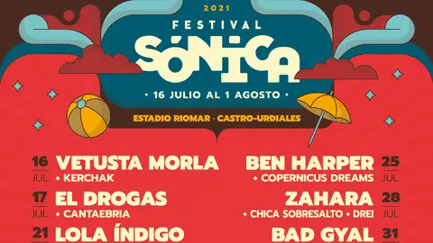 Cartel del Festival Sónica Festival de Música en Castro Urdiales