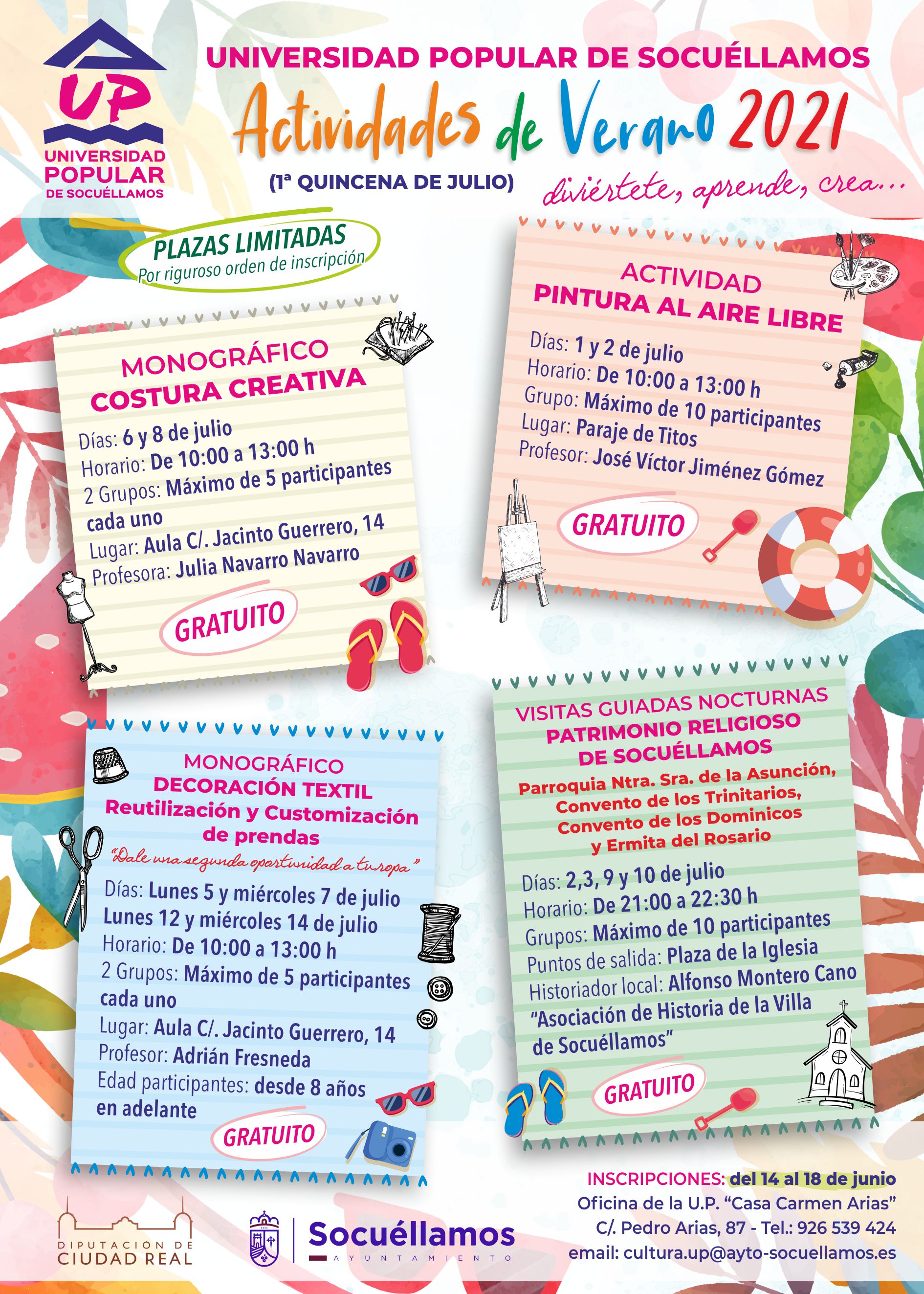 El Ayuntamiento de Socuéllamos presenta una nueva programación de actividades de verano El Ayuntamiento de Socuéllamos presenta una nueva programación de actividades de verano