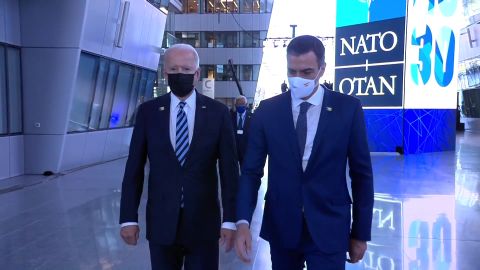 Pedro S&aacute;nchez y Joe Biden 