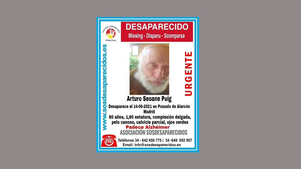 Localizan el cuerpo sin vida del hombre de 80 años desaparecido el pasado lunes en Pozuelo de Alarcón Localizan el cuerpo sin vida del hombre de 80 años desaparecido el pasado lunes en Pozuelo de Alarcón