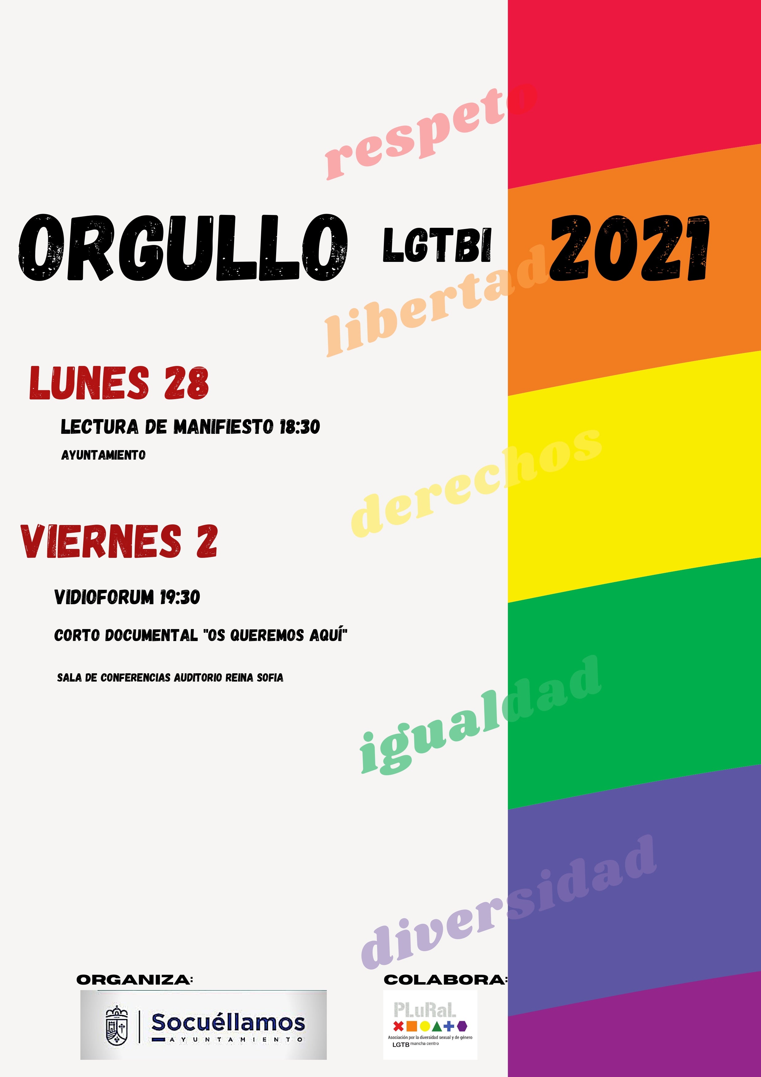 El Ayuntamiento de Socuéllamos se suma a la celebración del Día del Orgullo LGTBI El Ayuntamiento de Socuéllamos se suma a la celebración del Día del Orgullo LGTBI