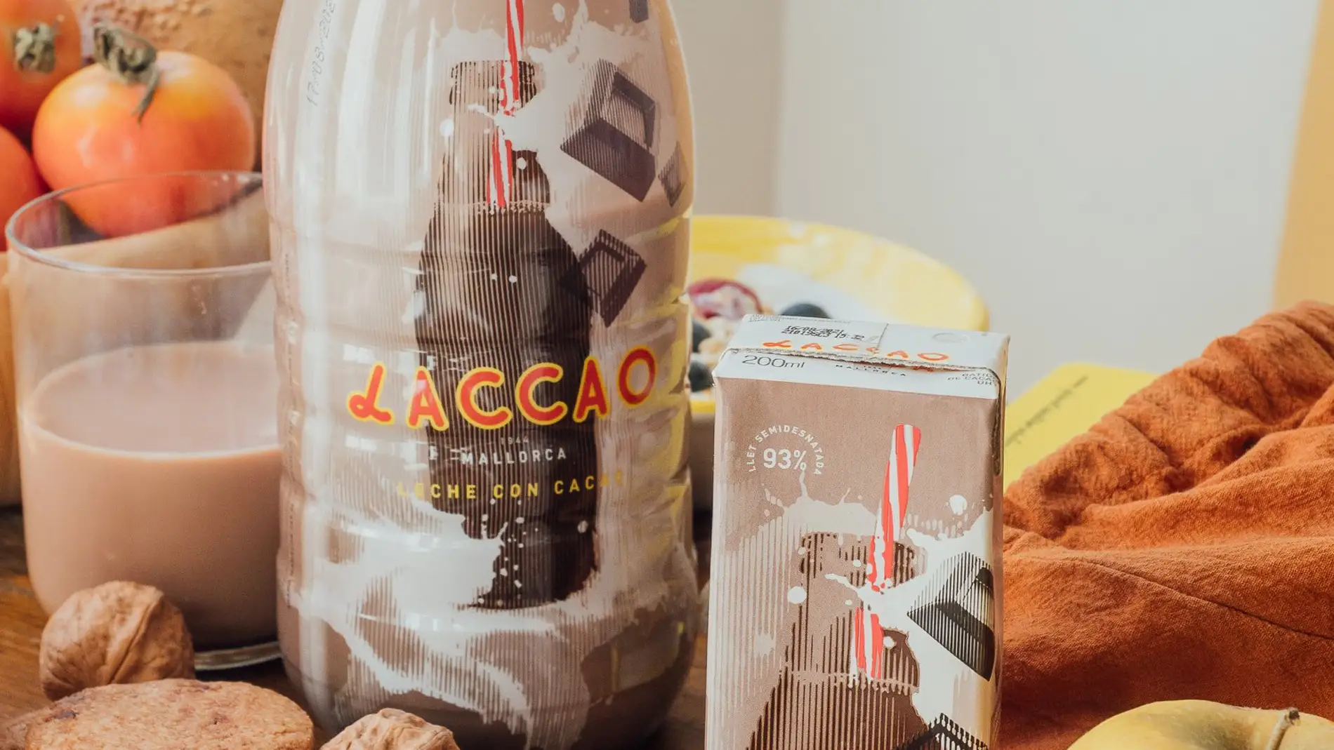 Varios envases de Laccao, productos de la empresa de lácteos Agama 