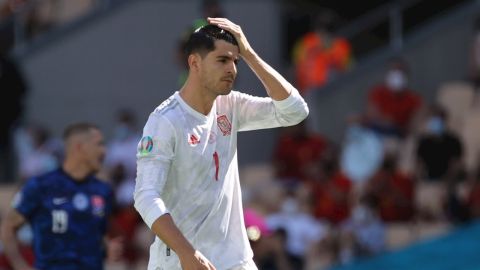 &Aacute;lvaro Morata tras fallar el penalti ante Eslovaquia