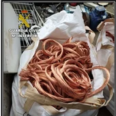 Cable cobre recuperado por la Guardia Civil | Archivo Cable cobre recuperado por la Guardia Civil | Archivo