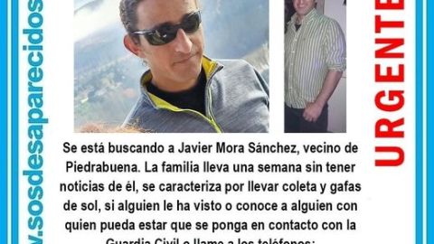 Se sigue buscando a Javier Mora Se sigue buscando a Javier Mora