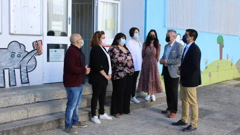 Obras no CEIP Nosa Señora de Xuvencos no Concello de Boborás Visita de Gabriel Alén a Boborás