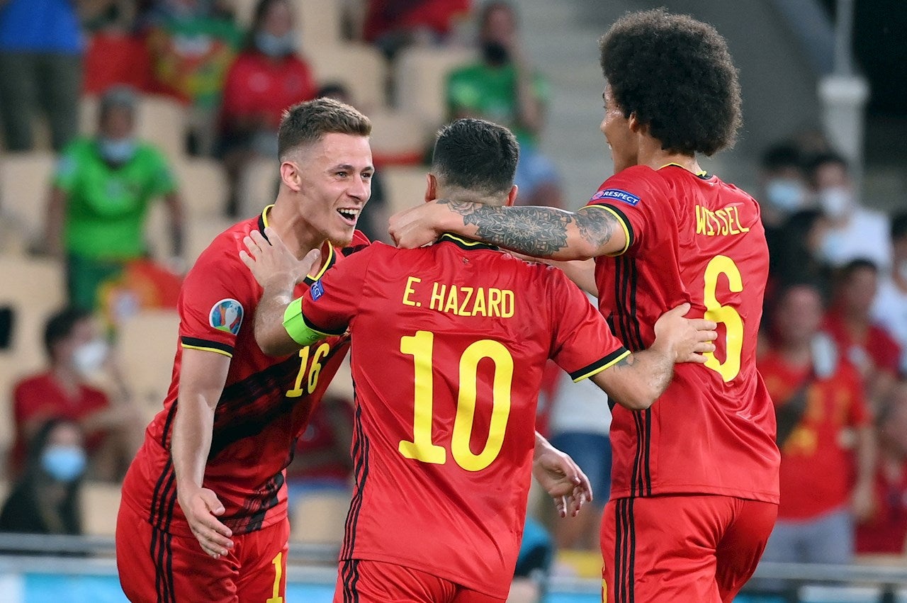 Un gol de Thorgan Hazard desequilibra un igualado partido entre Bélgica y Portugal Un gol de Thorgan Hazard desequilibra un igualado partido entre Bélgica y Portugal