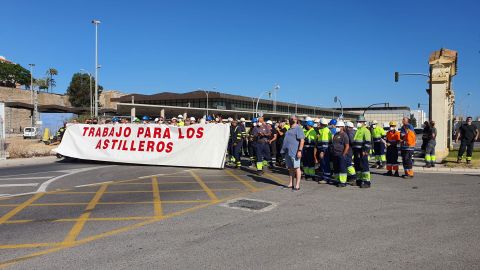 Una manifestaci&oacute;n de Navantia C&aacute;diz
