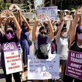 Feministas se manifiestan contra la ley trans Feministas se manifiestan contra la ley trans