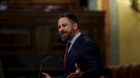 El líder de Vox, Santiago Abascal