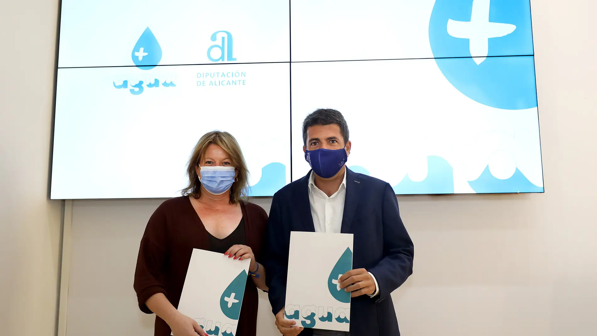 Ana Serna y Carlos Mazón presentan el Plan + Agua de la Diputación 
