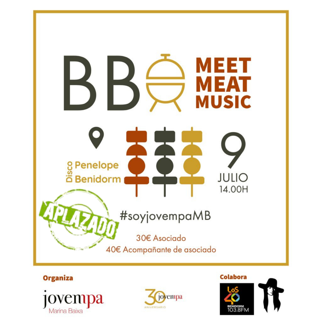 JOVEMPA Marina Baixa aplaza la tradicional 'BBQ' por responsabilidad social JOVEMPA Marina Baixa aplaza la tradicional 'BBQ' por responsabilidad social