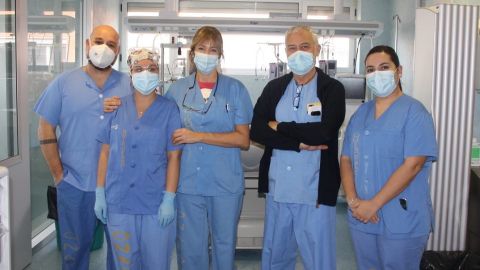 Equipo UCI en Hospital Mancha Centro