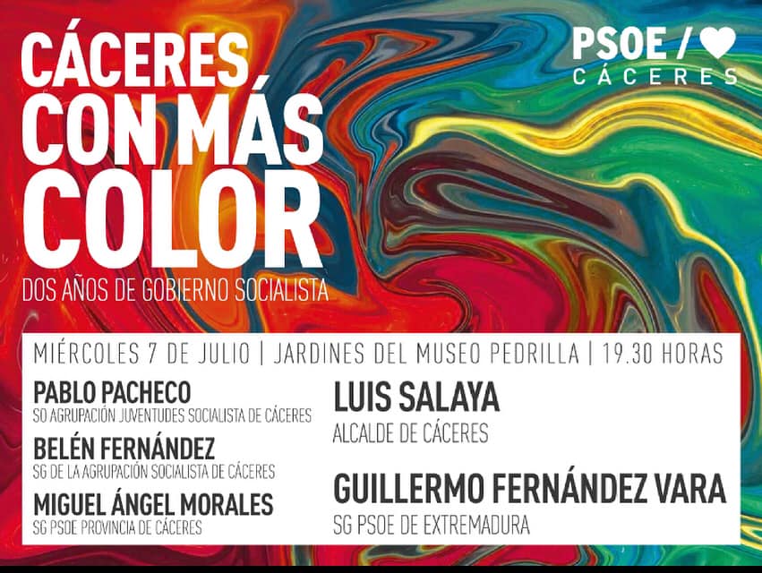 El PSOE organiza un acto en Cáceres para conmemorar los dos años de gobierno municipal socialista El PSOE organiza un acto en Cáceres para conmemorar los dos años de gobierno municipal socialista