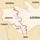 Armenia en el mapa