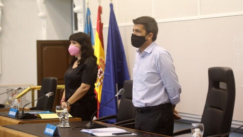 Julia Parra y Carlos Maz&oacute;n.- Vicepresidenta y presidente de la Diputaci&oacute;n respectivamente 
