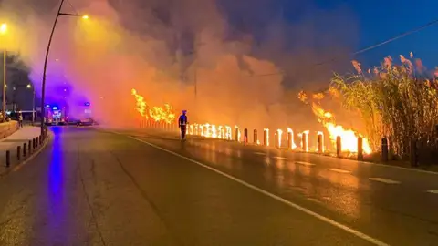 Un incendio calcina una zona de Ses Feixes en Ibiza Un incendio calcina una zona de Ses Feixes en Ibiza