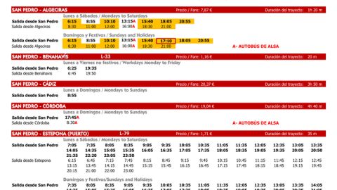 Autobuses San Pedro Alc&aacute;ntara