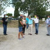 Instantes de la visita a esta zona de Chiclana Instantes de la visita a esta zona de Chiclana